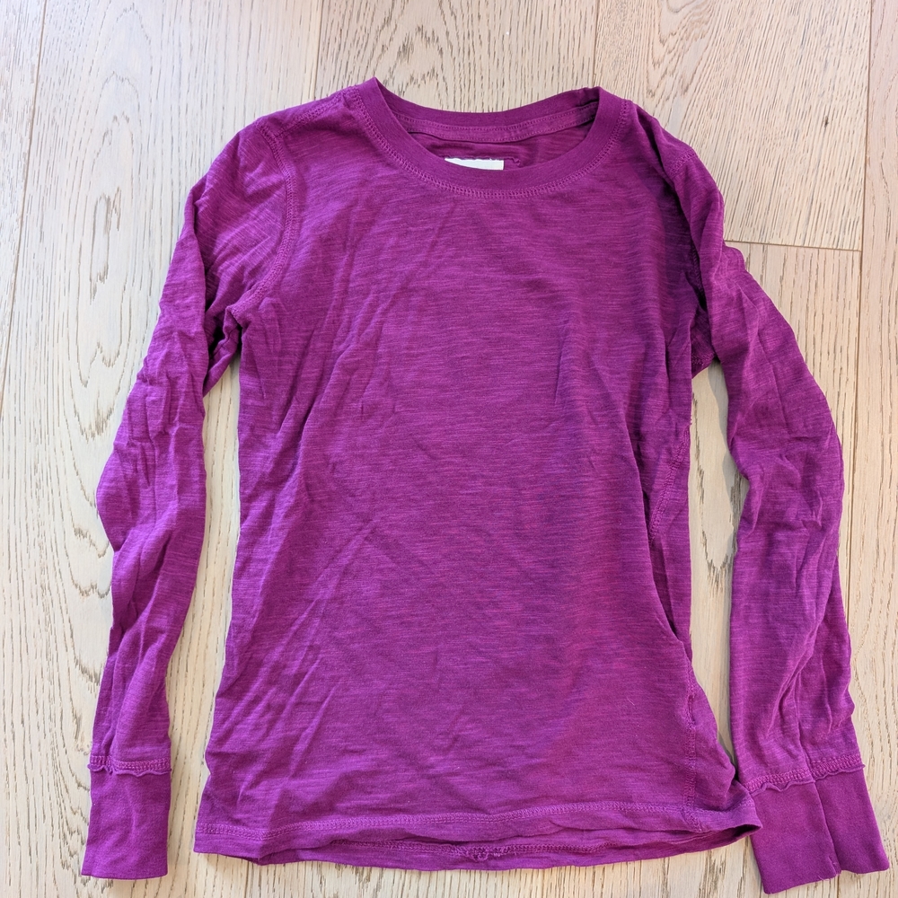 American Eagle Outfitters Long Sleeve Magenta Top